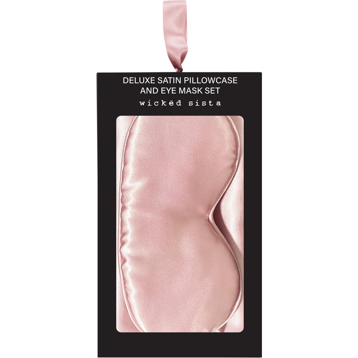 WS Deluxe Satin Pillowcase and Eyemask Set Blush