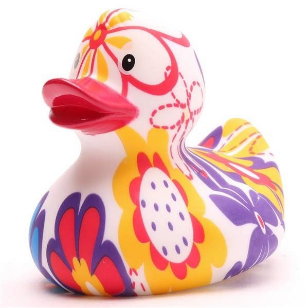Forget-me-not rubber duck - rubber duck