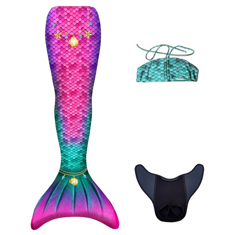 Kuaki Mermaids – Meerjungfrauenschwanz-Set Stern – S – 10 Jahre
