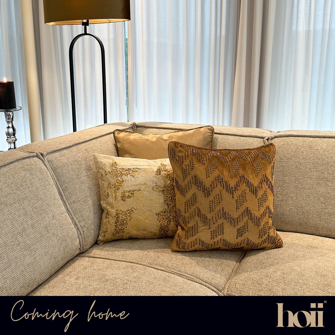 CHLOE | Cushion | 50x50 cm Tobacco Brown | Brown | Hoii | With luxury inner cushion