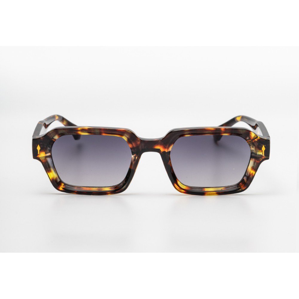Tortoiseshell Rectangular Sunglasses with Brown Gradient Lenses – UV400 | Classic Unisex Eyewear