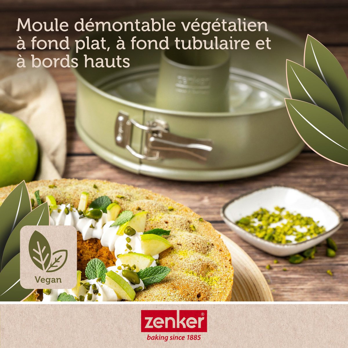 Zenker Green Vision double-bottomed savarin and springform pan 26 cm