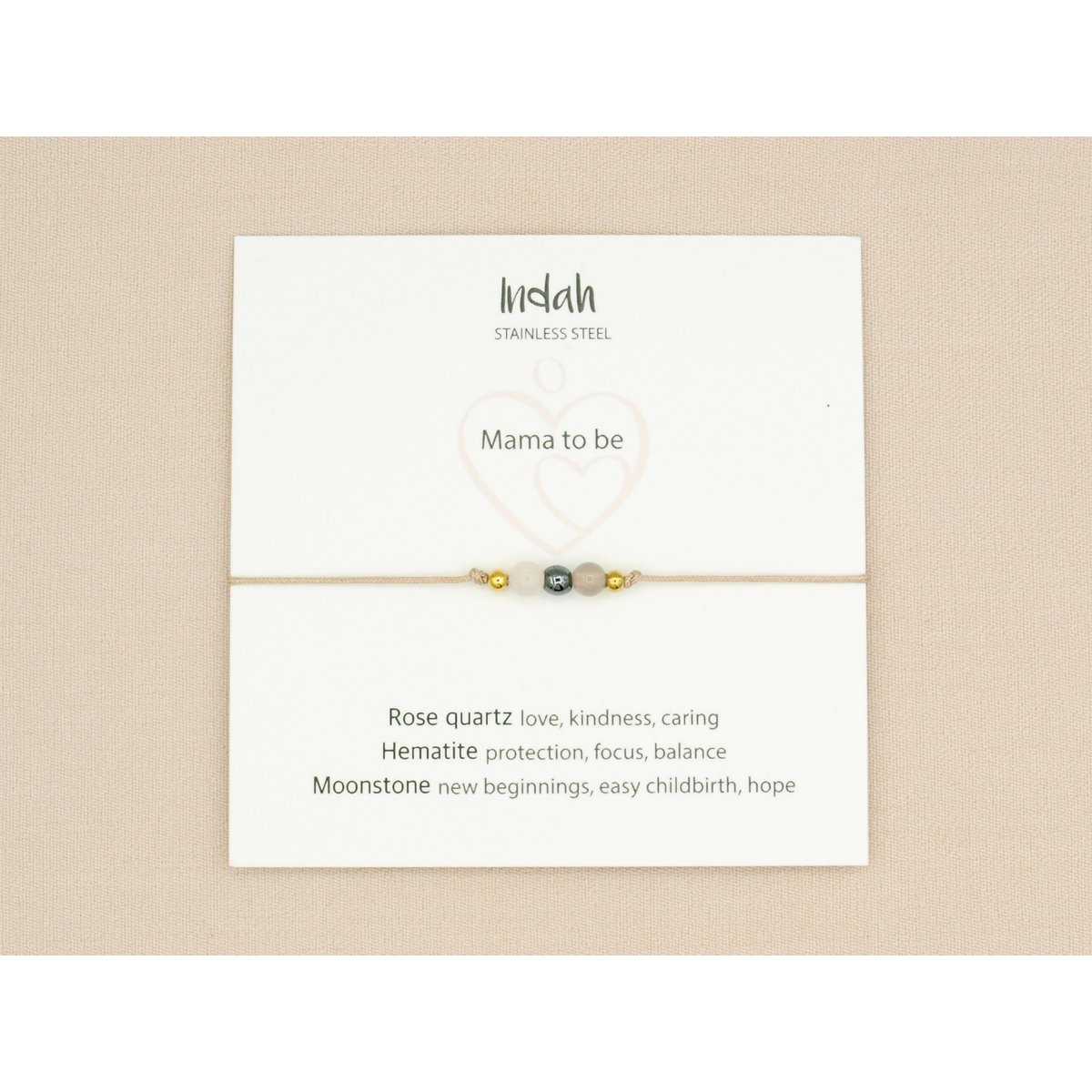 Armband rock, mama to be, zilver en goud