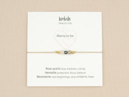 Armband rock, mama to be, zilver en goud