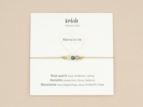 Armband rock, mama to be, zilver en goud