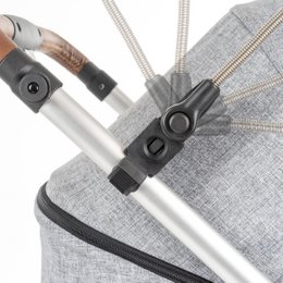 ShineSafe+ sombrilla para cochecito, gris jaspeado
