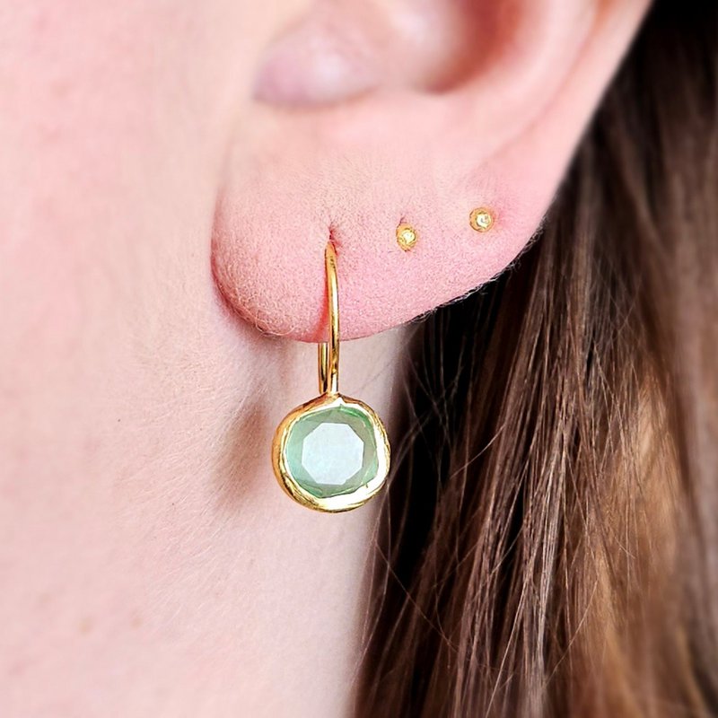 Orecchino Glowdrop, verde chiaro extra piccolo