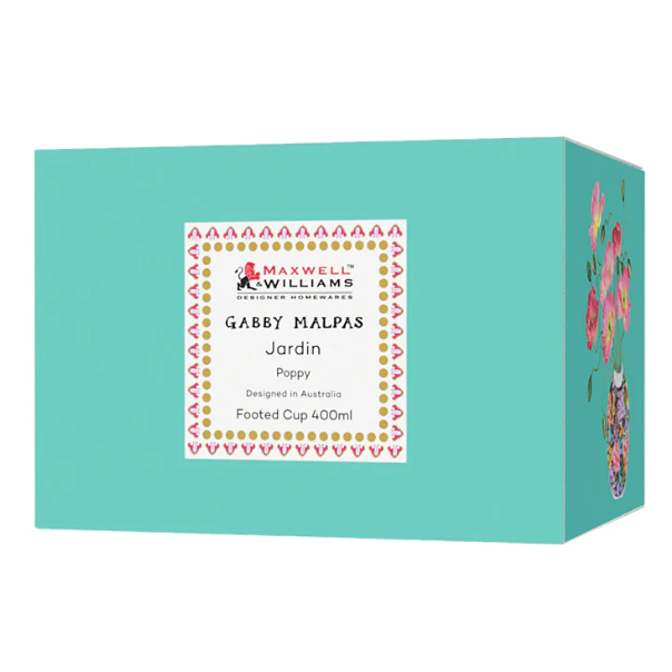M&W Jardin Mug 400ml, Poppy Blue, giftbox