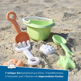 Moja pierwsza zabawka do piasku dla niemowlaka, 7 szt. Mini zestaw do zabawy w piasku z wiadrem, plastikowa mieszanka słomy pszennej