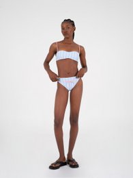 Bikiniunderdel med flodstribet print