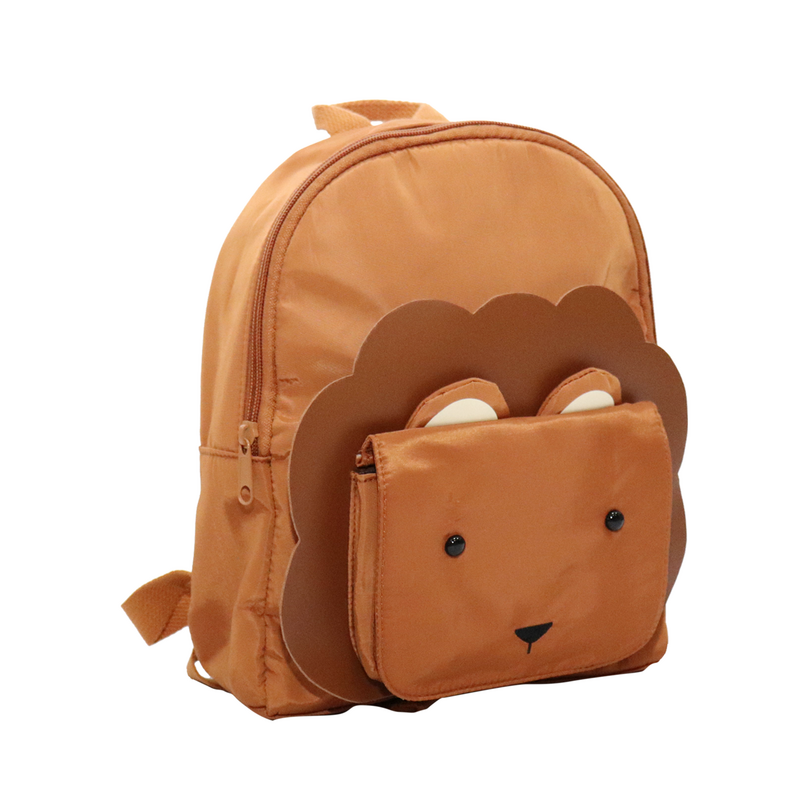 Animal fashion backpack for children the lion - MEERA Bronze