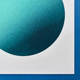 Postal Riso, Tarjeta navideña, Degradado Navidad No.5, risografía, DIN A6