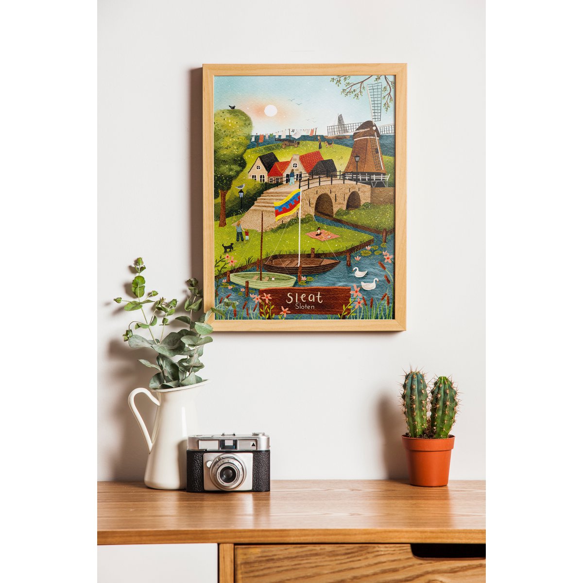 „Schlösser“ – A5-Illustrationsdruck | Kunstdruck auf 300 g/m² Tintoretto Gesso | Elf Städte festgelegt