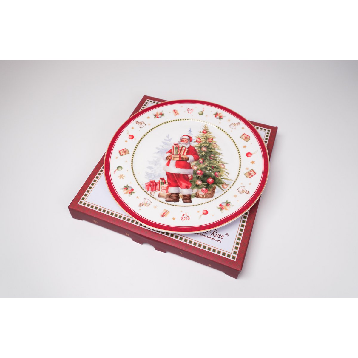 Assiette à dessert en porcelaine Happy Santa 19,5 cm Isabelle Rose