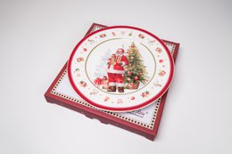 Plato de postre de porcelana Happy Santa 19,5 cm Isabelle Rose