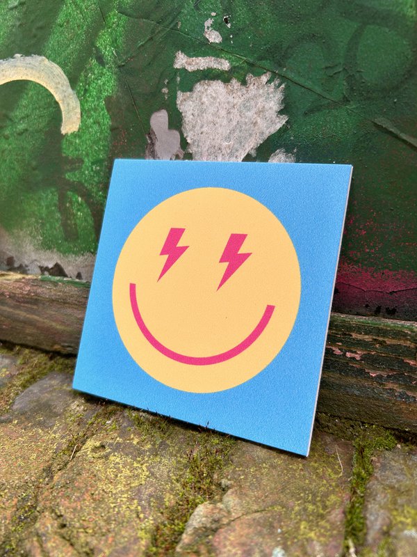 Forex Tile 10x10cm - Smiley Yellow Blue - %231030036