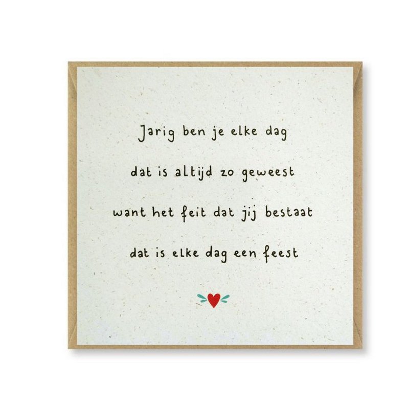 Kaart 'Jarig'