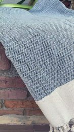 MANOLIA Baumwoll-Hammam-Spa-Handtuch – schnell trocknend – Dunkelblau – 180 x 100 cm