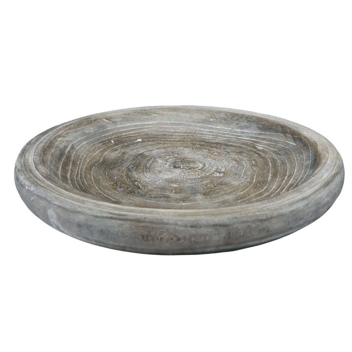 TRAY WOOD ROUND     1PC       GREY