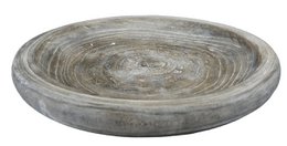 TRAY WOOD ROUND     1PC       GREY