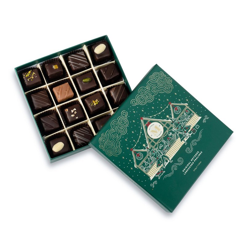 Boîte de Chocolats au Pain d'Épices de Noël Piccola - Vert