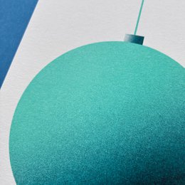 Postal Riso, Tarjeta navideña, Degradado Navidad No.5, risografía, DIN A6