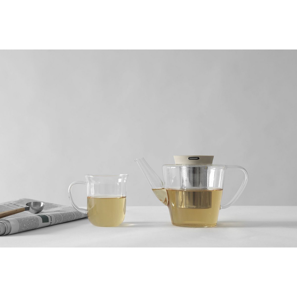 Viva - Teiera in vetro per infusione con filtro 1 litro - trasparente