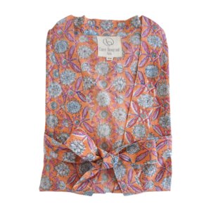 “Angel” floral cotton kimono