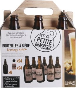 The ultimate beer lovers experience package - 6 beer bottles, 24 beer caps, 24 self -adhesive labels for perfect beer experiences