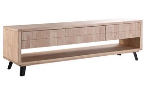 BERG TV CABINET 180 x 40 CM NORDISH OAK / BLACK. OK1442