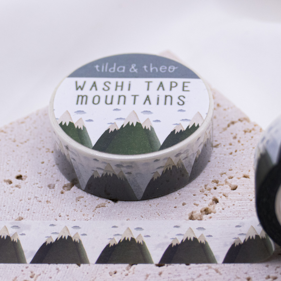 Nastro da viaggio Washi Tape Montagne da viaggio Catena montuosa da viaggio - Copia del nastro Washi da montagna