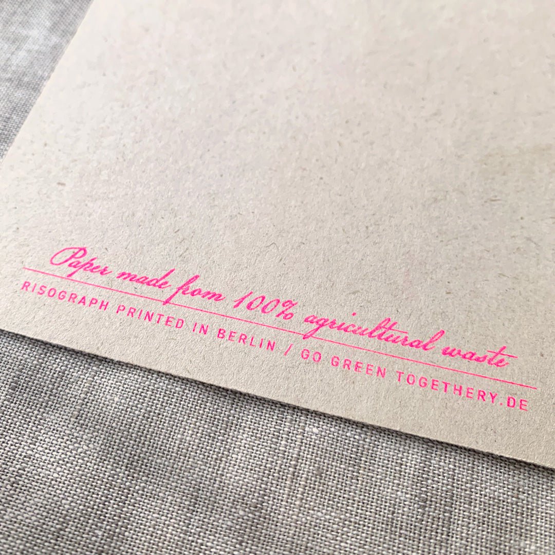 Ansichtkaart / typfout / gefeliciteerd / Eco-papier