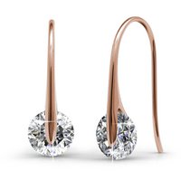 Classy Earrings - Rose Gold and Crystal