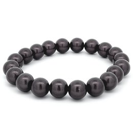 Elegant gray beaded bracelet with a sleek, modern design. Features smooth, round beads in shades of gray for a sophisticated look.