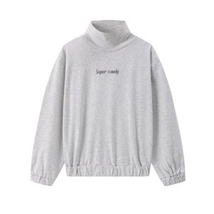 gray girl's sweatshirt with high neck