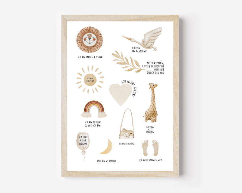 Affirmation poster children's room / affirmation / children's room poster