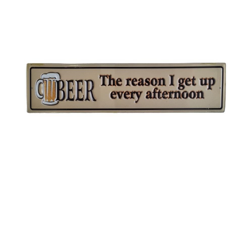 Metalen plaat "Beer" the reason