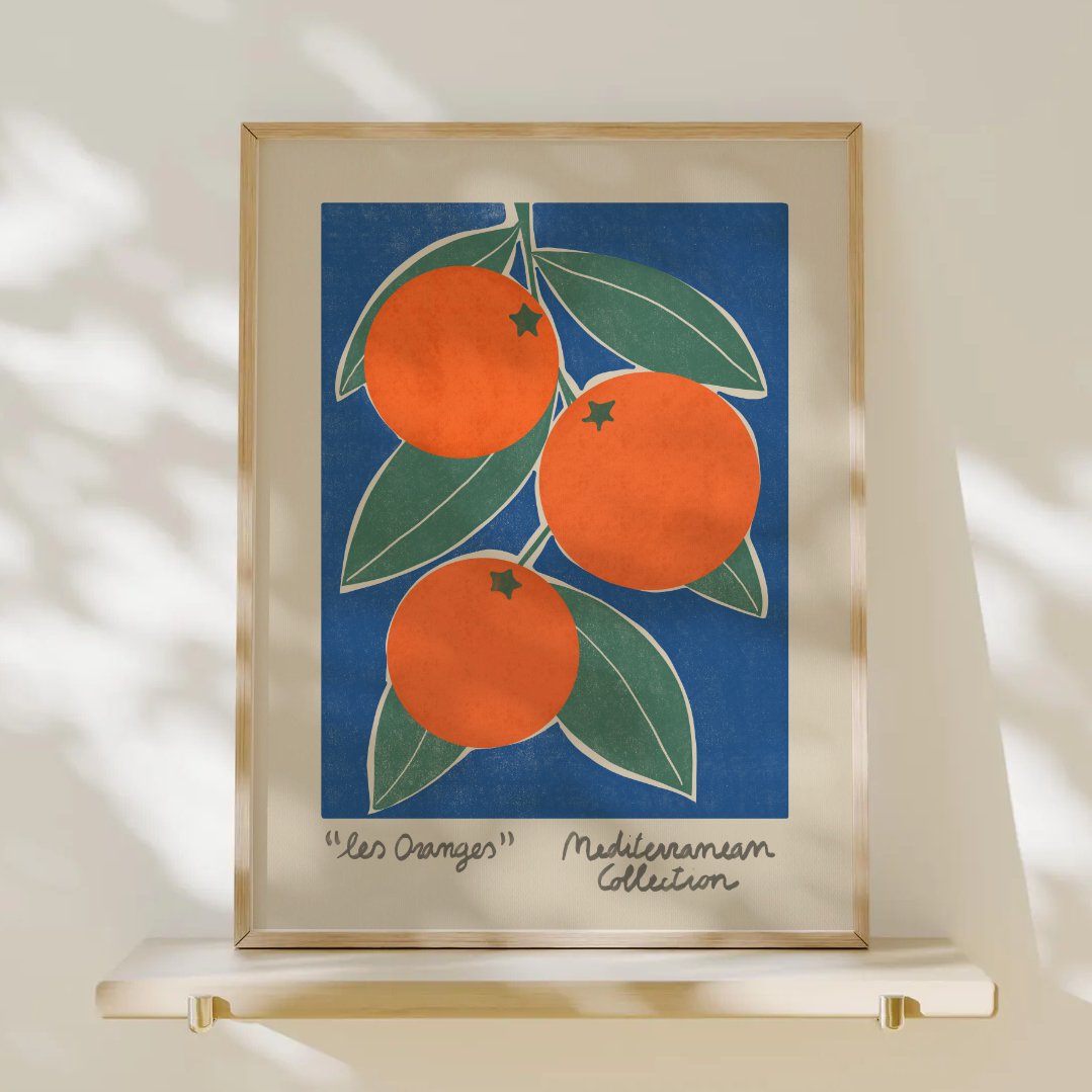 Mediterrane Kollektion – Orangen Kunstdruck