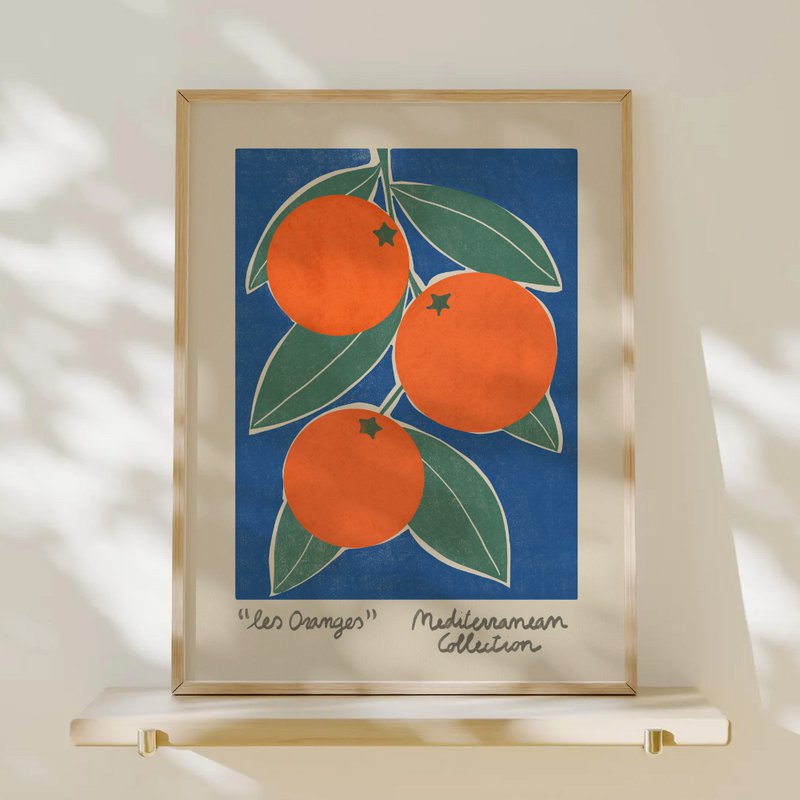 Mediterrane Kollektion – Orangen Kunstdruck