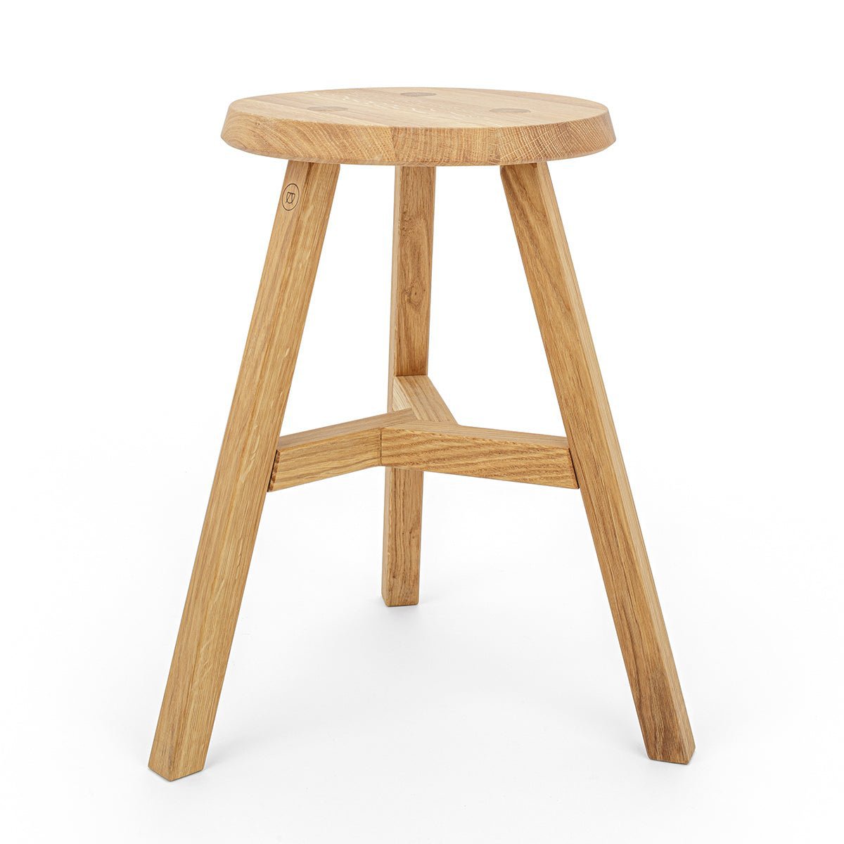 Elegante Hocker »Lia« aus Eichenholz en Honigoptik veredelt