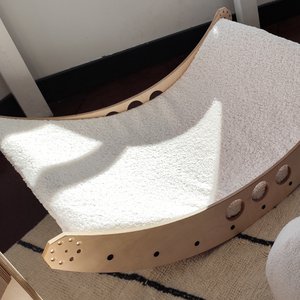 Teddyfleece-Spielmatratze für Kinder – Vanille-Lamm
