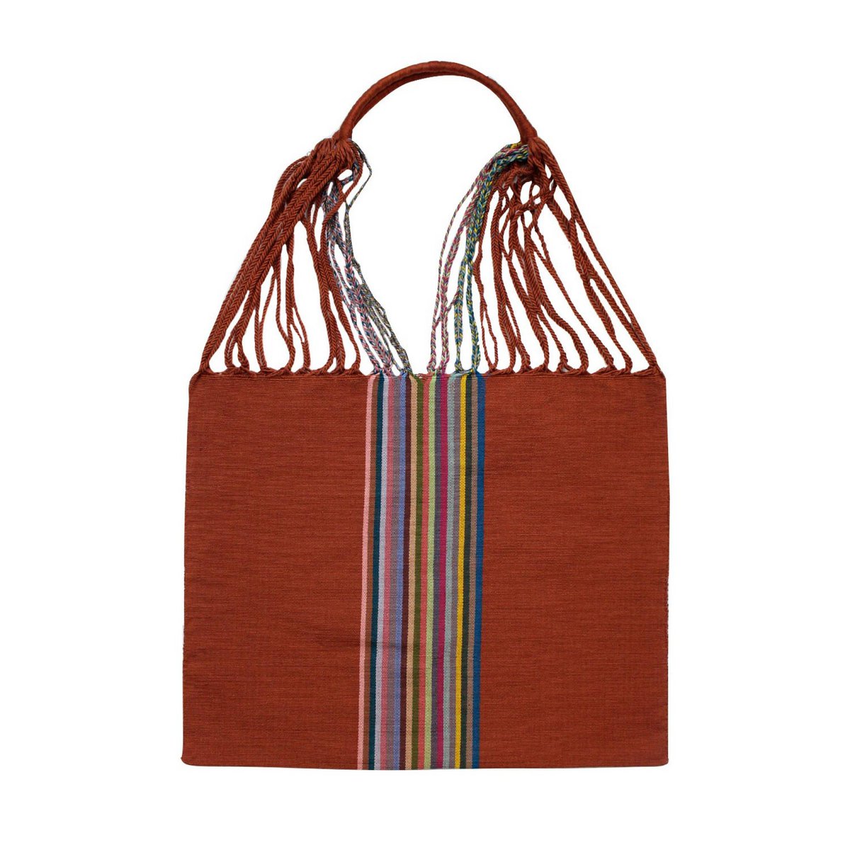 Shopping bag Boho Palmira hand -woven altrosa rust