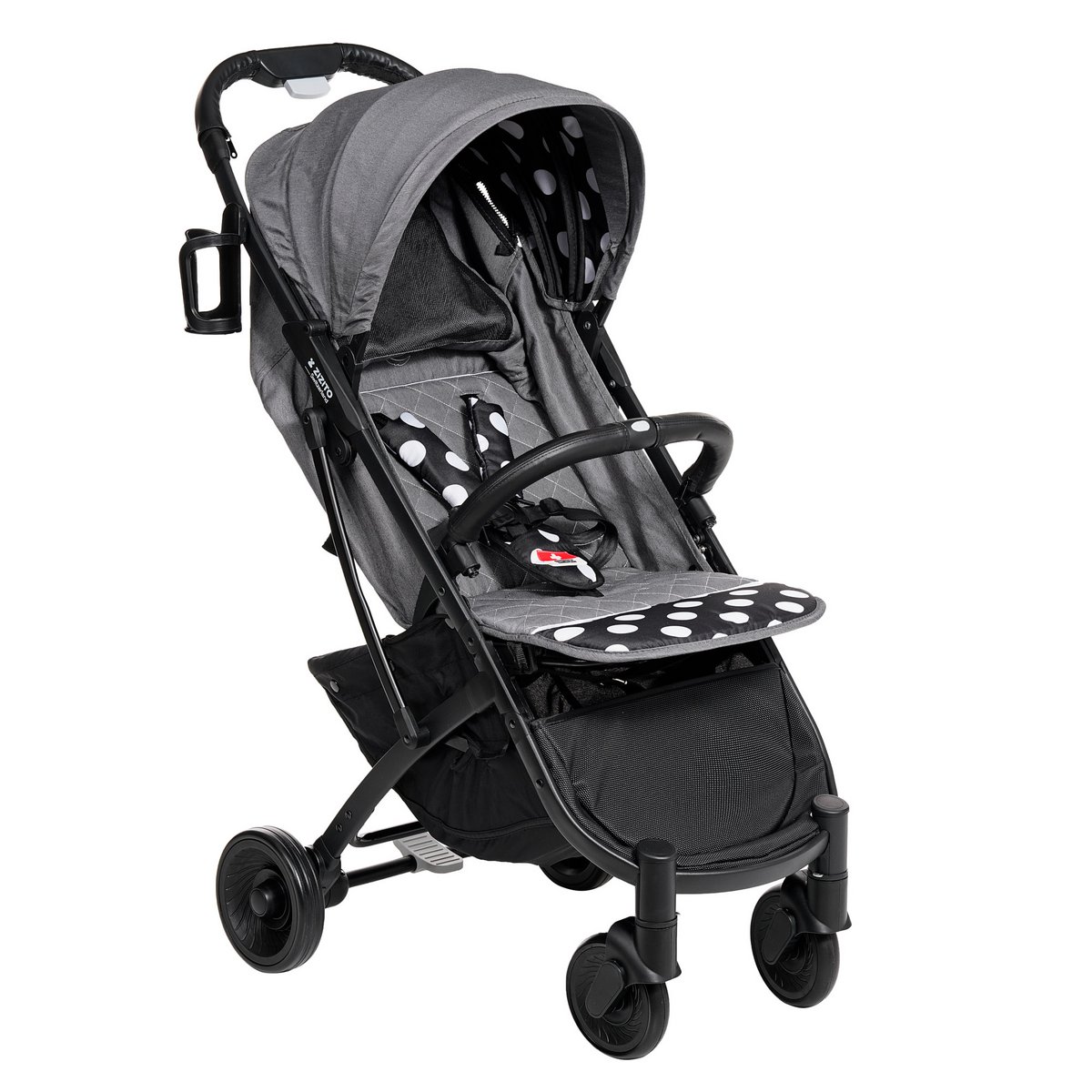 Baby Stroller Sandra - grey with dots