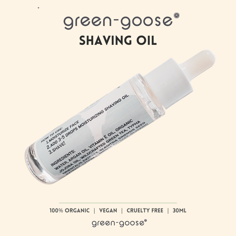 grøn-gås naturlig barberolie - 30 ml