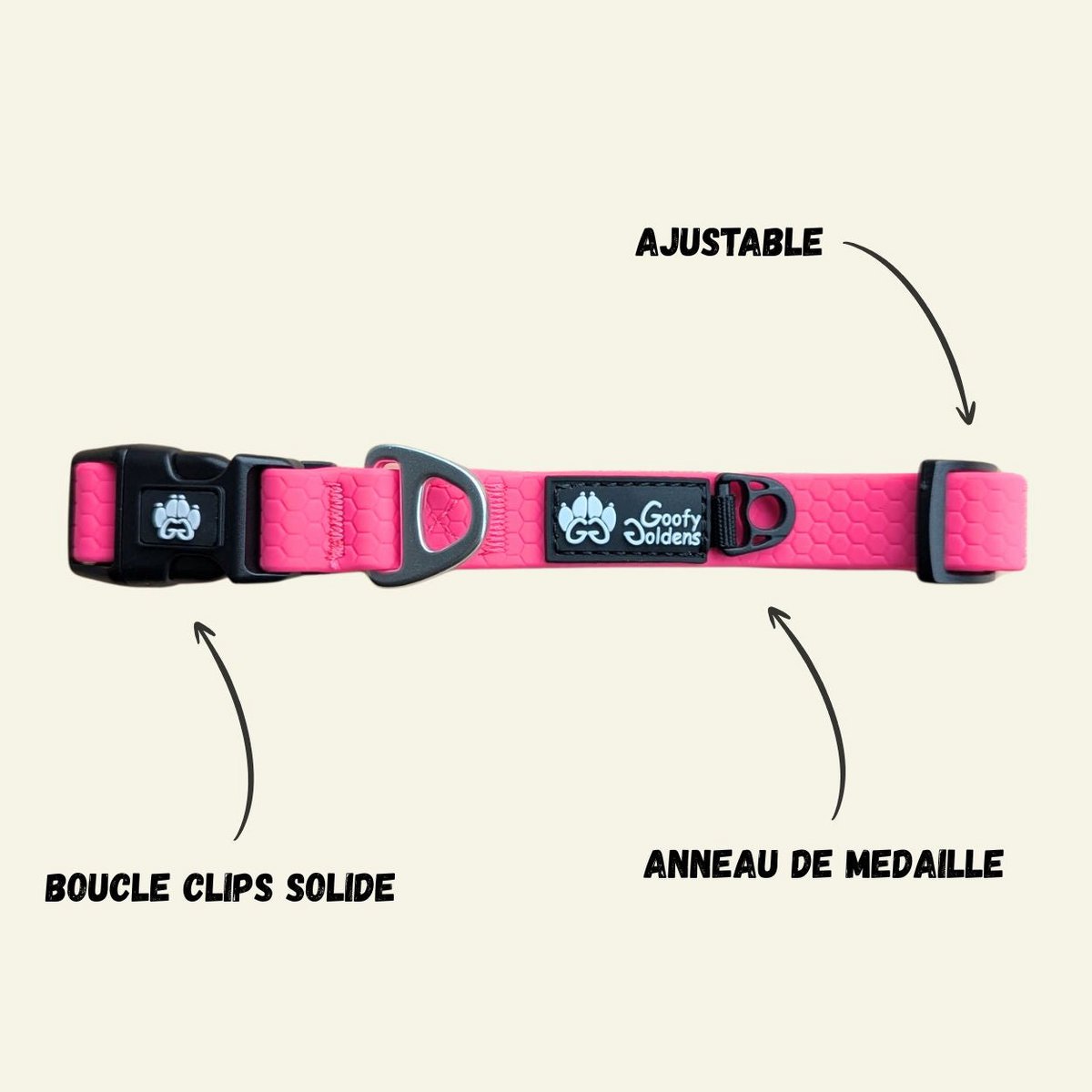 Collare impermeabile Rosa fluo