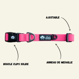 Waterproof collar Neon pink