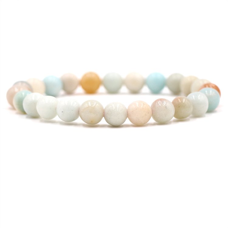 Sattva rocce | CHIAREZZA | Bracciale in cristallo olistico di mala da 8 mm amazzonite