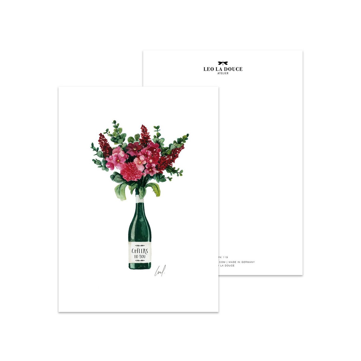 Tarjeta postal - Saludos | ramo de flores