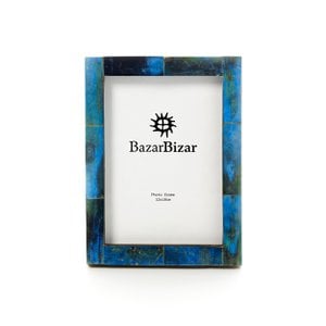 The Azure Patchwork Frame - Turquoise - 13x18