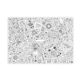 Coloring tablecloth motif wedding